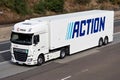 Action truck on motorway