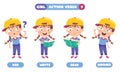 Action Verbs For Children Education Royalty Free Stock Photo