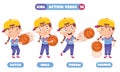 Action Verbs For Children Education Royalty Free Stock Photo