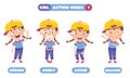 Action Verbs For Children Education Royalty Free Stock Photo