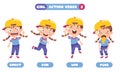 Action Verbs For Children Education Royalty Free Stock Photo