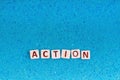 Action word on stone Royalty Free Stock Photo