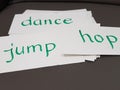 Action words flashcards