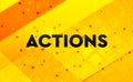 Actions abstract digital banner yellow background