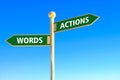 Actions or words Royalty Free Stock Photo