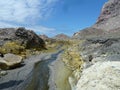 on activ volcano white island offshore geotermal area, New Zealand Royalty Free Stock Photo