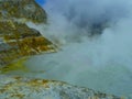 on activ volcano white island offshore geotermal area, New Zealand Royalty Free Stock Photo