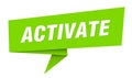 activate banner. activate speech bubble, label, sticker, sign template Royalty Free Stock Photo