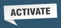 activate banner. activate speech bubble. Royalty Free Stock Photo