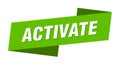 activate banner template. ribbon label sign. sticker Royalty Free Stock Photo