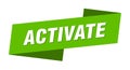 activate banner template. ribbon label sign. sticker