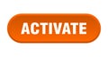 activate button. rounded sign on white background Royalty Free Stock Photo