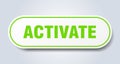 activate sign. rounded isolated button. white sticker Royalty Free Stock Photo