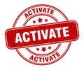 activate stamp. activate label. round grunge sign Royalty Free Stock Photo