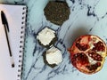 Activated charcoal crackers with cheese as a detox breakfast