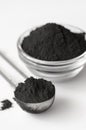 Activated charcoal powder Royalty Free Stock Photo