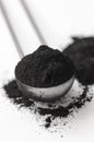 Activated charcoal powder Royalty Free Stock Photo