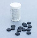 Activated Charcoal Tablets For Cleansing Royalty Free Stock Photo