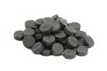 Activated charcoal tablets Royalty Free Stock Photo