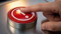 Activating red alert button Royalty Free Stock Photo