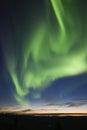 Active aurora and big dipper Royalty Free Stock Photo