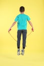 Active boy jumping rope Royalty Free Stock Photo