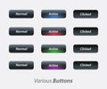 Active button, non-activ button ui ux kit