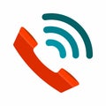 Active Call icon vector image. Royalty Free Stock Photo