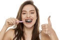 Active charcoal tooth paste Royalty Free Stock Photo