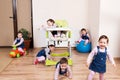 Active child messing around in the kitchen Royalty Free Stock Photo