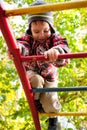 Active child in playground