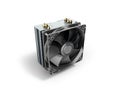 Active CPU cooler with the aluminum finned heat-sink and the fan