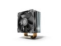Active CPU cooler with the aluminum finned heat-sink and the fan Royalty Free Stock Photo