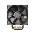 Active CPU cooler with the aluminum finned heat-sink and the fan Royalty Free Stock Photo