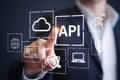 Active developer with digital API skills Royalty Free Stock Photo