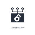 Active directory icon. simple element illustration. isolated trendy filled active directory icon on white background. can be used