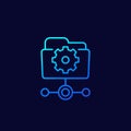 active directory line icon for web