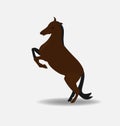 Active healthy horse silhouette symbol