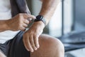 Active senior exercising in a gym Royalty Free Stock Photo