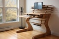 Active Home Office with Standing Desk - AI Generated