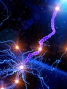 An active human nerve cell Royalty Free Stock Photo