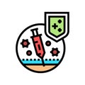 active immunity color icon vector illustration Royalty Free Stock Photo