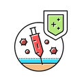 active immunity color icon vector illustration Royalty Free Stock Photo