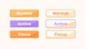 Active and inactive Settings UI elements kit