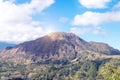 Active Indonesian volcano Batur on the tropical island of Bali. View of great volcano Batur. Beautiful landscape. Royalty Free Stock Photo