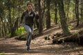 Active jogger running in nature Royalty Free Stock Photo