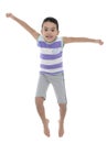 Active Joyful Boy Jumping With Joy Royalty Free Stock Photo