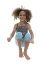 Active Joyful Young Girl Jumping With Joy Royalty Free Stock Photo