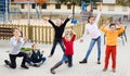 Active kids playing outdoors Royalty Free Stock Photo