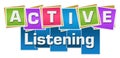 Active Listening Colorful Squares Stripes
